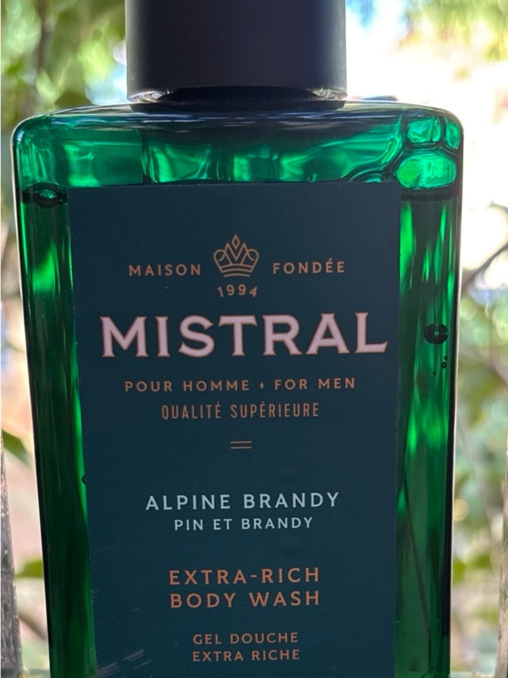 Mistral Men's Body Wash ALPINE BRANDY Pin Et Brandy Extra-Rich 10.14 oz. NEW gel